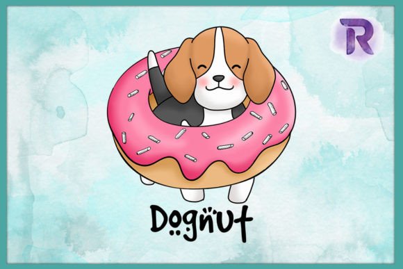 Animal Puns Dog Dognut Donut PNG: A Designer's Review