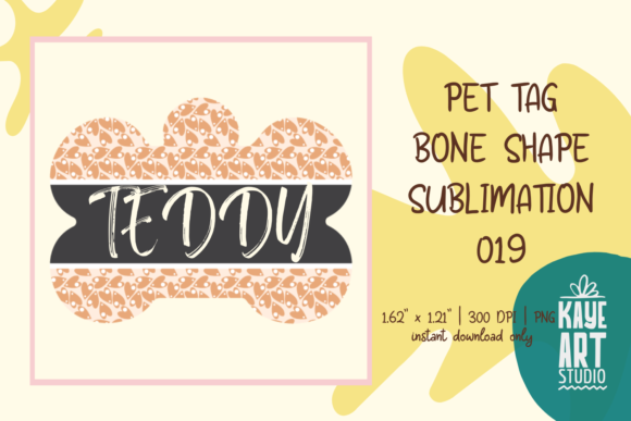 Bone Shape Dog Tag Sublimation PNG 019: A Designer's Review