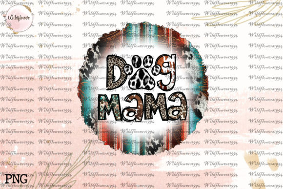Dog Mama Western Sublimation Design PNG