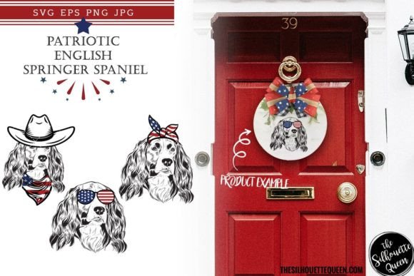 English Springer Spaniel Dog Patriotic C